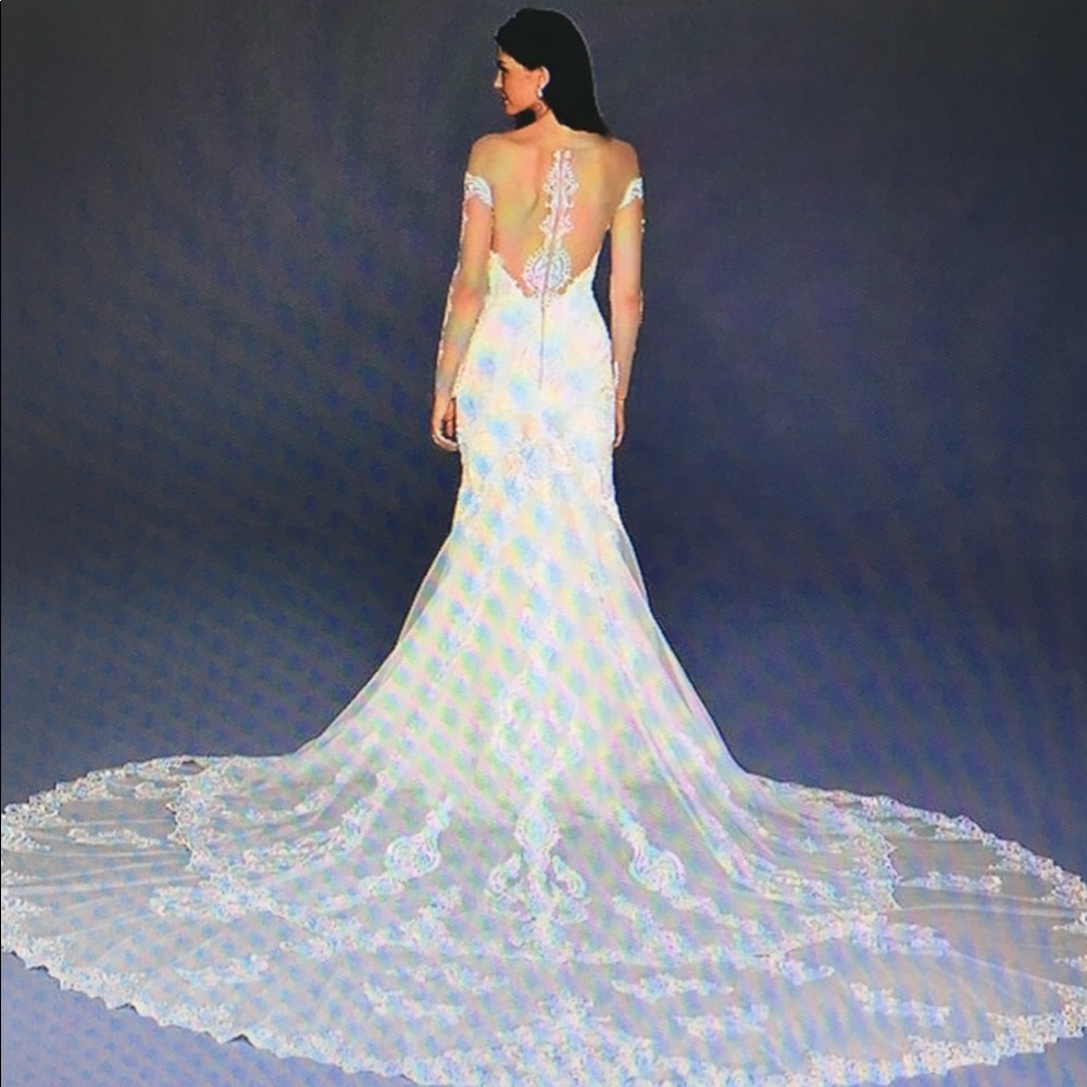 Wedding dress double train ...ivory size 10 new
